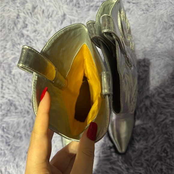 METALLIC SILVER WOMEN'S cowboy boots - Picture 3 of 9